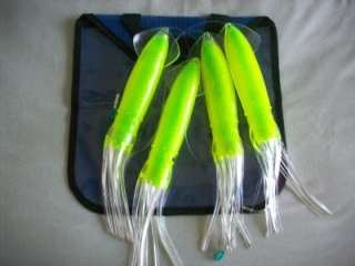 Saltwater Fishing Lure 9GREEN Squid Daisy Chain Teaser  