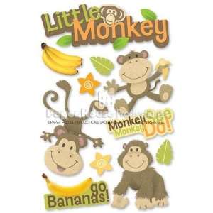  Little Monkey 3D Stickers Toys & Games