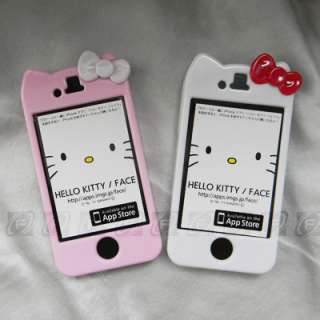 2x Hello Kitty Hard Case Cover Skin For iPhone 4 & 4S+Free Scree 