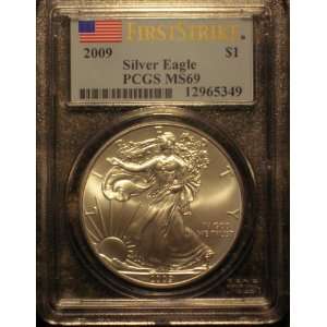    2009 Silver American Eagle PCGS MS69 First Strike 