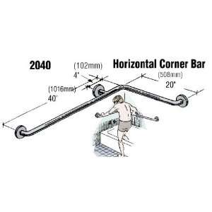   White 20inch 40inch 1 1/4inch Horizontal Corner Bar: Home Improvement