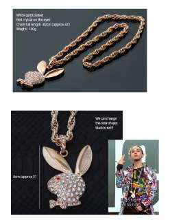 Kpop style G DRAGON rabbit necklace BIGBANG Hip hop  
