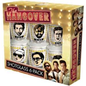  Character Head Shots    The Hangover 6 Glass Shotglass Set 