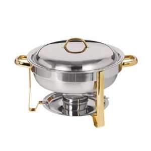  Update International DC 4FP Gold Accented Chafer Food Pans 