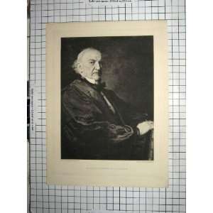    Portrait Gladstone Engraving Millais Annan Swan
