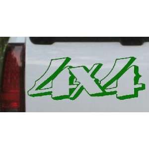 4X4 Off Road Car Window Wall Laptop Decal Sticker    Dark Green 58in X 