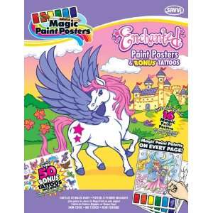  Enchanted Magic Paint Posters with Over 50 Bonus Temporary 