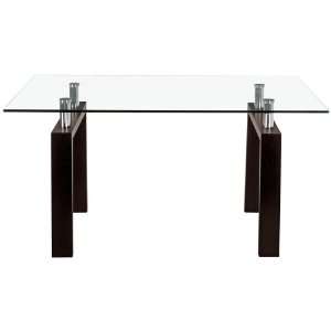  Arcos Glass and Chocolate Wenge Dining Table: Home 