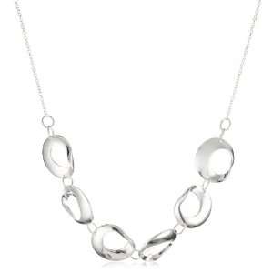  Argento Vivo Ripple Waves Frontal Link Necklace Jewelry