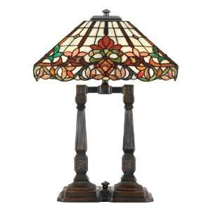  Quoizel Aristide Tiffany 2 Light Table Lamp: Home 