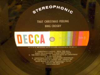 BING CROSBY THAT CHRISTMAS FEELING STEREO DECCA DL 78781 VOCAL POP LP 