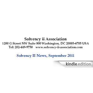 Solvency II News, September 2011 George Lekatis  Kindle 