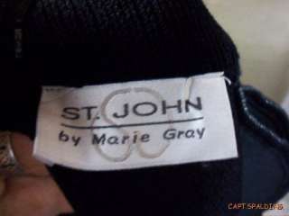 ST John. Santana Knit.Black Sequin Top Jacket.Wmns 10.USA  
