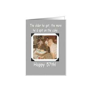  57th Happy Birthday   FUNNY Card Toys & Games
