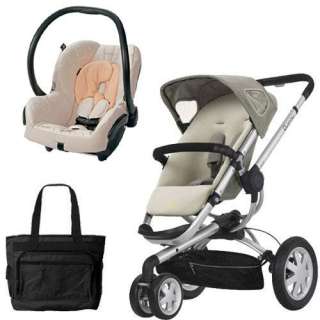 Quinny BUZ3BFYTRV2 Buzz 3 Travel System in Natural Mavis with Diaper 