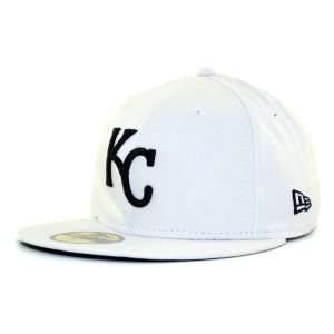  Kansas City Royals 59Fifty MLB White/Black Hat: Sports 