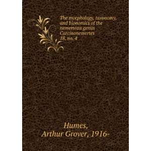   of the nemertean genus Carcinonemertes, Arthur G. Humes Books