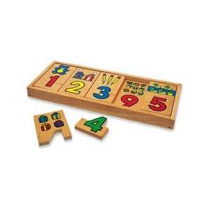 Woodshop Toys 1 2 3 Puzzle Blocks: Toys & Games