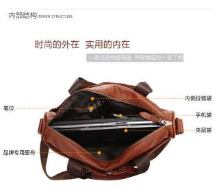 Mens Genuine Leather Handbag Messenger Shoulder Purse Gentle BAG 