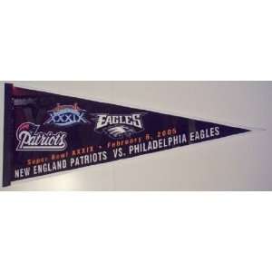   vs New England Patriots Super Bowl 39 XXXIX Pennant: Everything Else