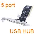 HI High Speed 4 Port USB 2.0 HUB For Laptop PC 480 Mbps  