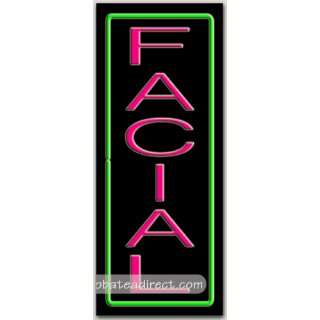 Facial (vertical) Neon Sign (32H x 13L x 3D)  Grocery 