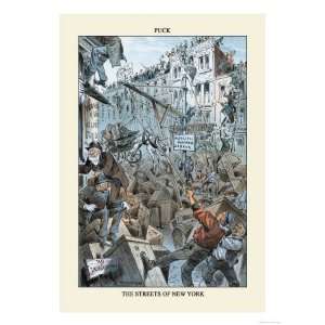  Puck Magazine The Streets of New York Giclee Poster Print 