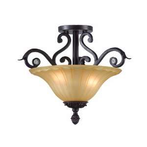  Crystorama 6704 DR Winslow Semi  Flush Mount Light in Dark 