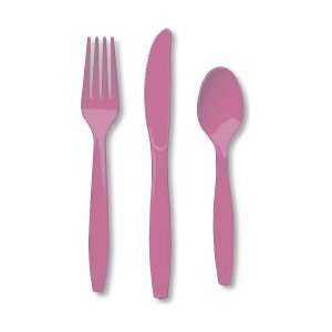  Heavy Duty Plastic Cutlery, Candy Pink: Kitchen & Dining