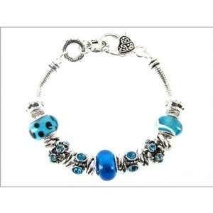   Linked Braclet with Turqoise Accented Charms True Fashion NY Jewelry
