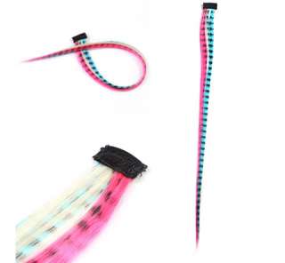 NEW 1pcs Popular Colored Hair Extension Strands w/clip  