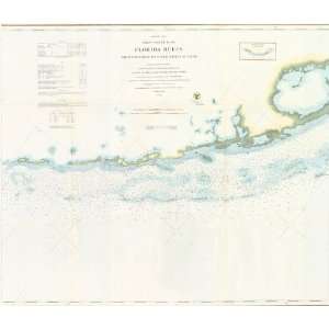  U.S. Coast Survey by Bache 1863 Antique Map of the Florida 