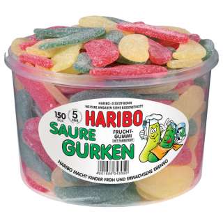   sour cucumbers sour fruit gums 1 tub 150 pieces 1350 g 2 98 pound