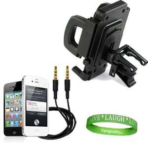 Smart Phone Rotatable Car Window Vent Mount Accessories Kit Black for 