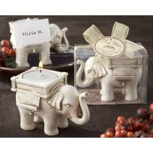  Asian Theme Favors Ivory Finish Tea Light Holder, Lucky 