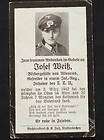 WWII German Funeral Death Card Josef Vogl 1942  