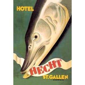  Paper poster printed on 12 x 18 stock. Hotel Hecht, St 