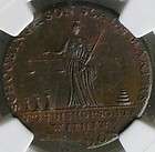 1795 NGC MS64 RB GREAT BRITAIN 1/2 PENNY CONDER TOKEN DH474   CLIPPED