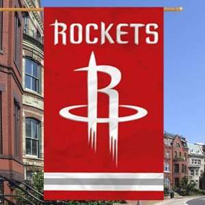   : Houston Rockets 2 Sided AppliquÃ© Banner Flag: Sports & Outdoors