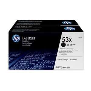  NEW Hp Q7553Xd Genuine 53X 7K Hicap 2Pk Blk Toner (OEM 