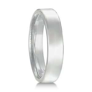   Dome Comfort Fit Wedding Ring Band in Platinum (4mm) Allurez Jewelry