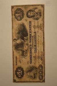 Set of 4 Salisbury, Maryland notes  Nov. 1, 1862  