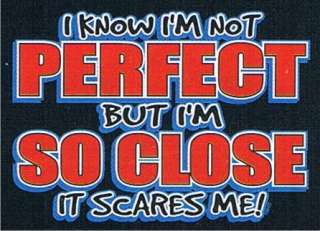 NOT PERFECT BUT SO CLOSE IT SCARES ME Funny T Shirt  
