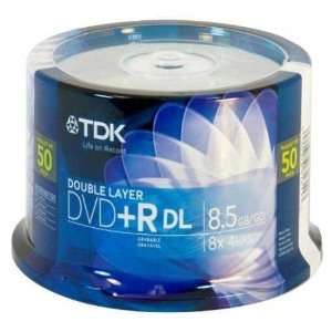  TDK Shiny Silver 8X 8.5GB DVD+R Double Layer DL Branded Media 