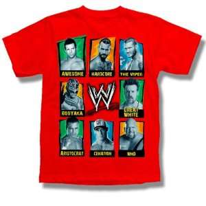 WWE Superstars Nine Boxes Kid Size XL T Shirt