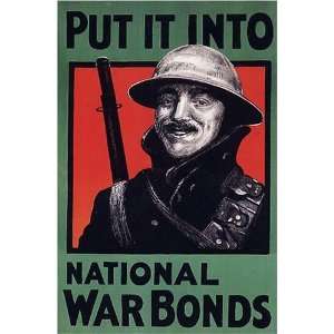 Vintage British World War One WW1 Military Propaganda Poster Put it 