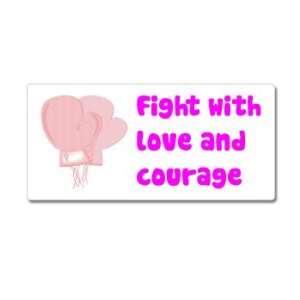 Fight With Love And Courage Breast Cancer Pink Boxing Gloves   Window 