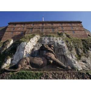 Statue of the Famous Lion of Belfort in Franche Comte, France, Europe 