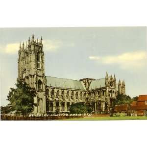  1950s Vintage Postcard View of Beverley Minster from the 