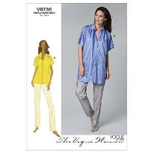  Vogue Patterns V8736 Misses Shirt and Pants, Size BB (8 